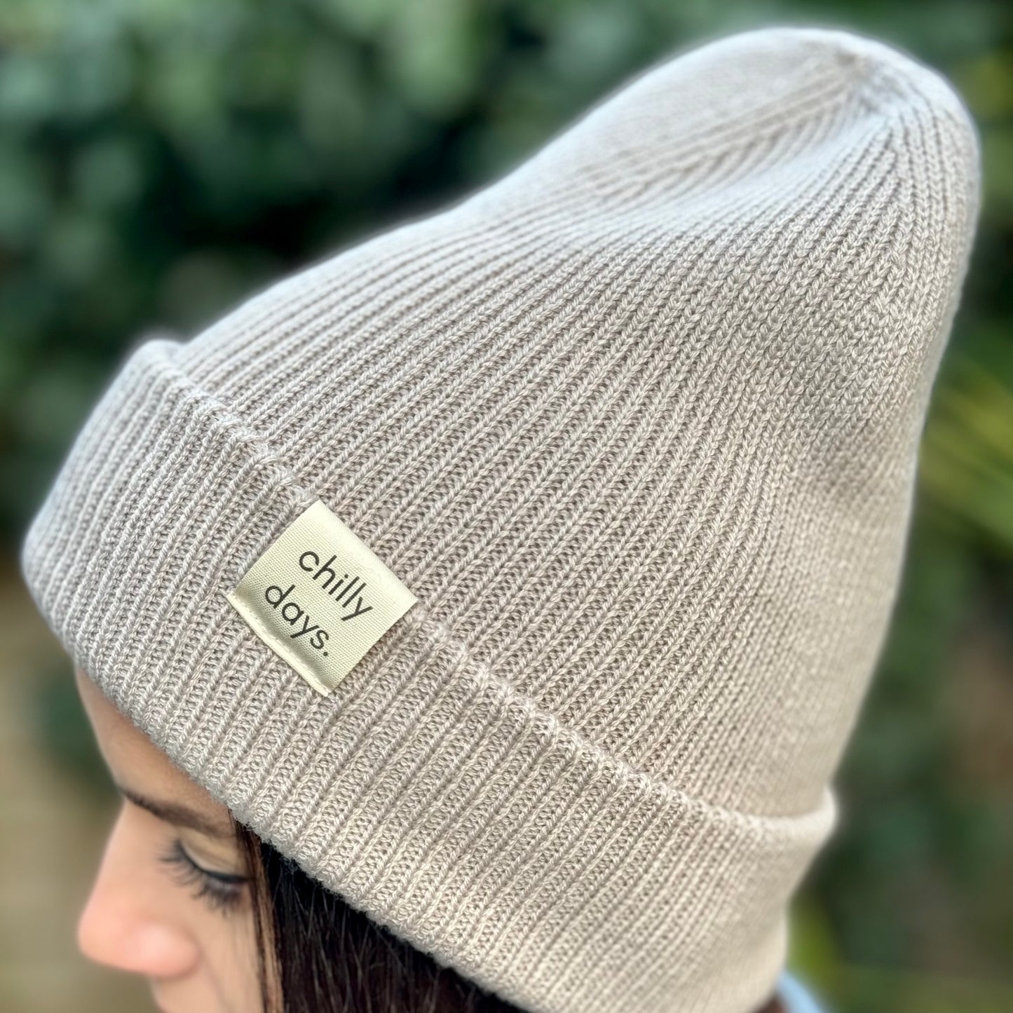 chilly days beanie hat for PANDAS foundation | vanilla