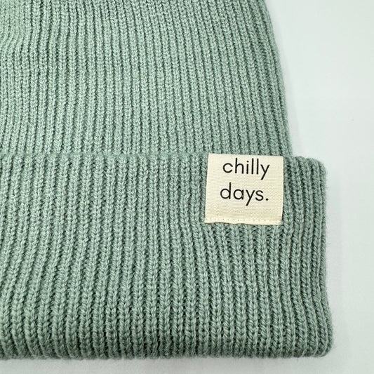 chilly days beanie hat for PANDAS foundation | olive