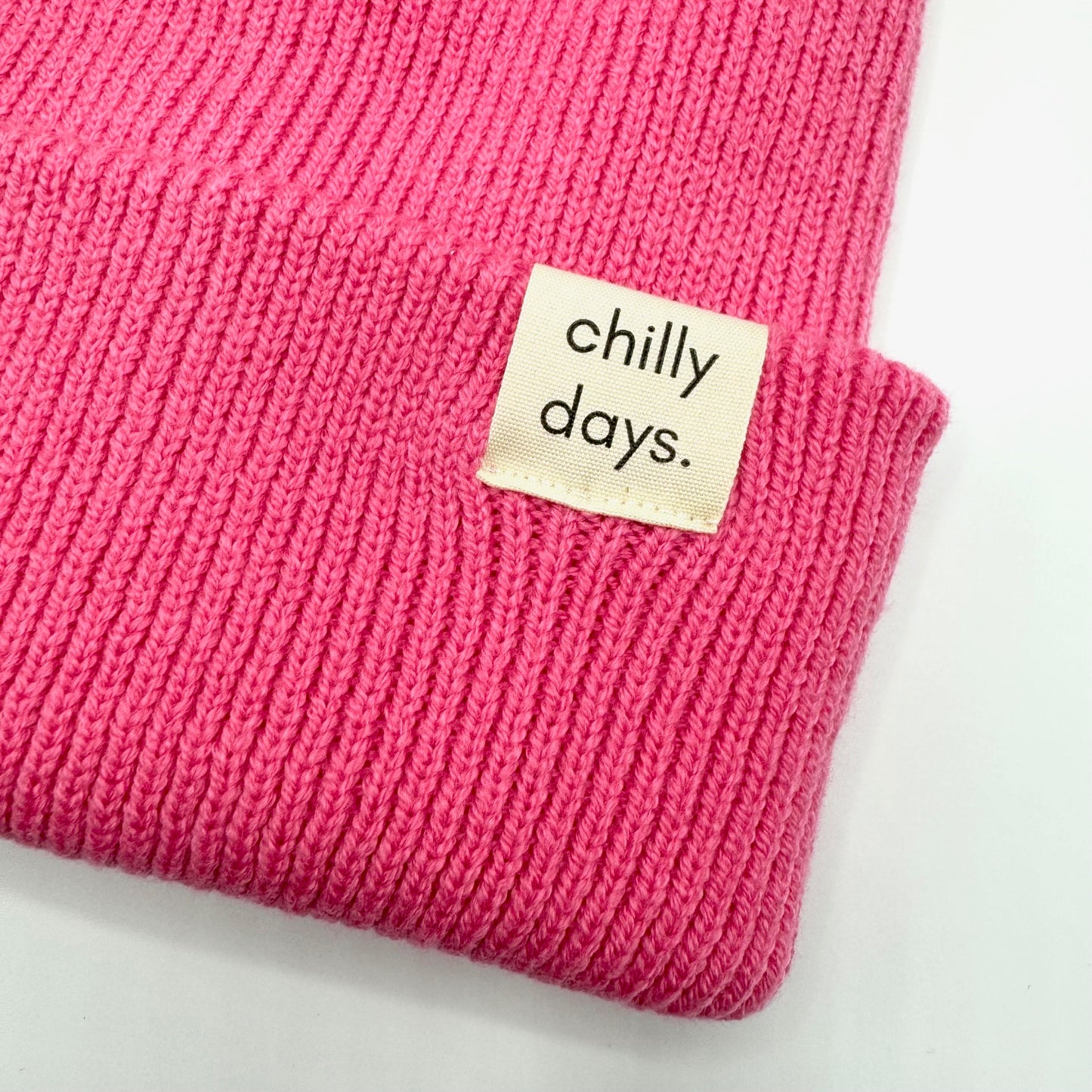 chilly days beanie hat for PANDAS foundation | bubblegum