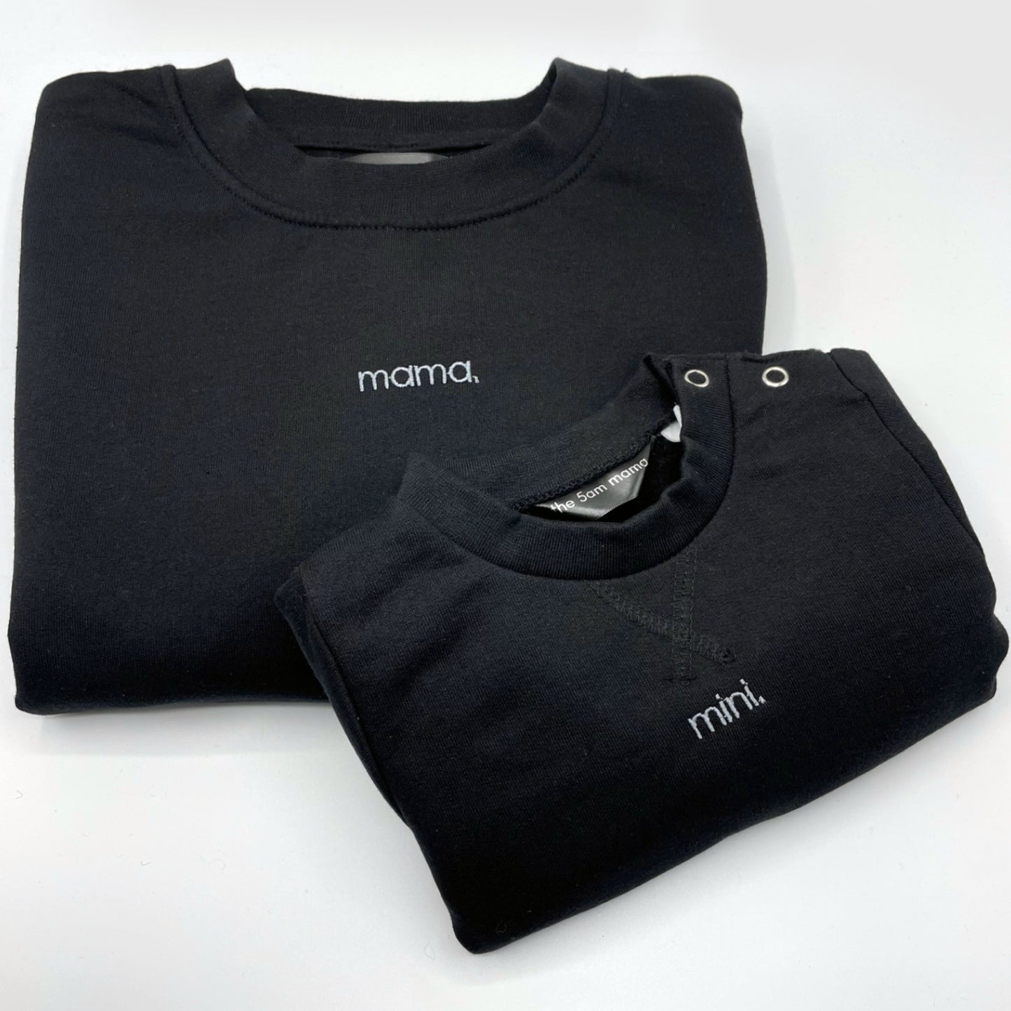 mama sweatshirt in black by the 5am mama
