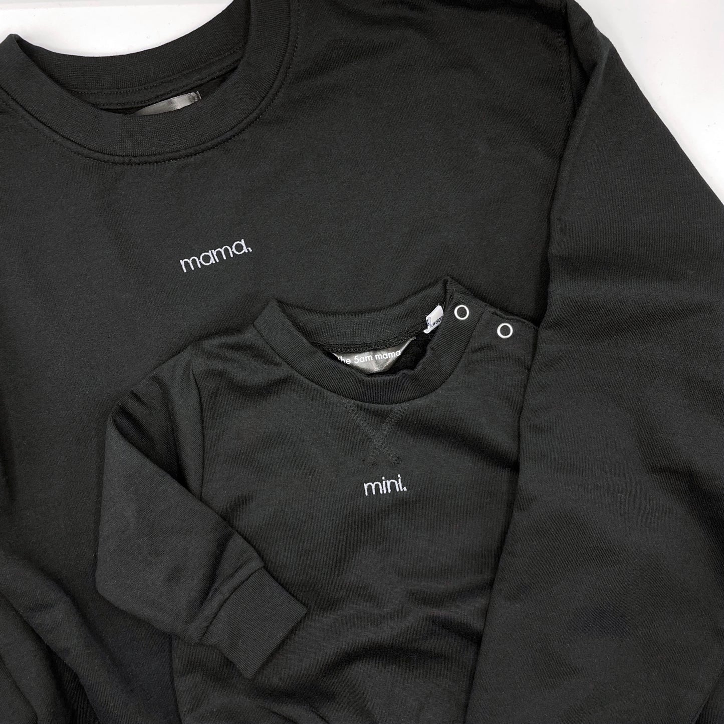 mama sweatshirt in black by the 5am mama