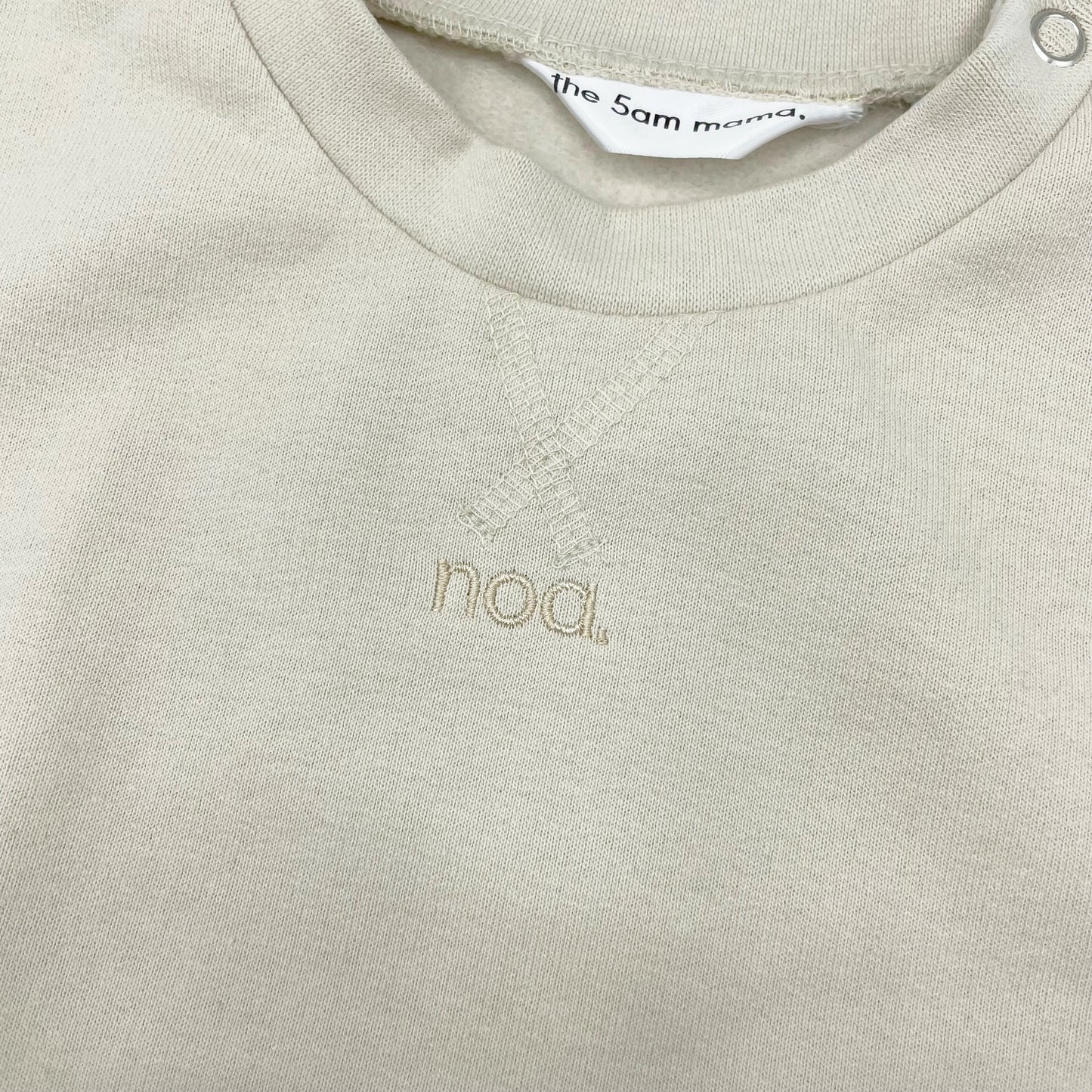 personalised kids oat sweatshirt by the 5am mama