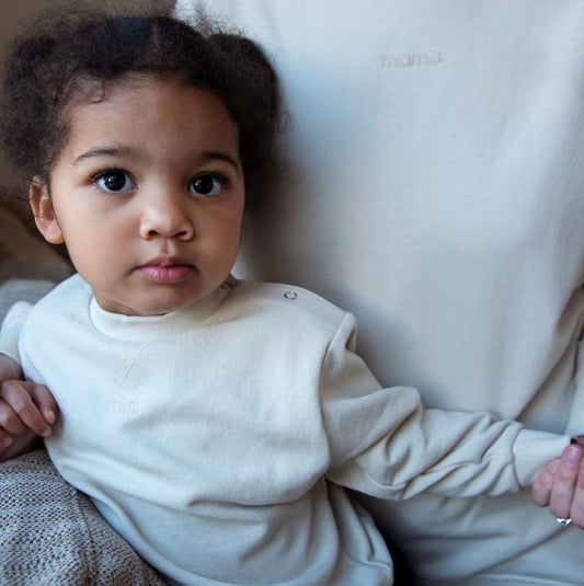 mini kids oat sweatshirt by the 5am mama