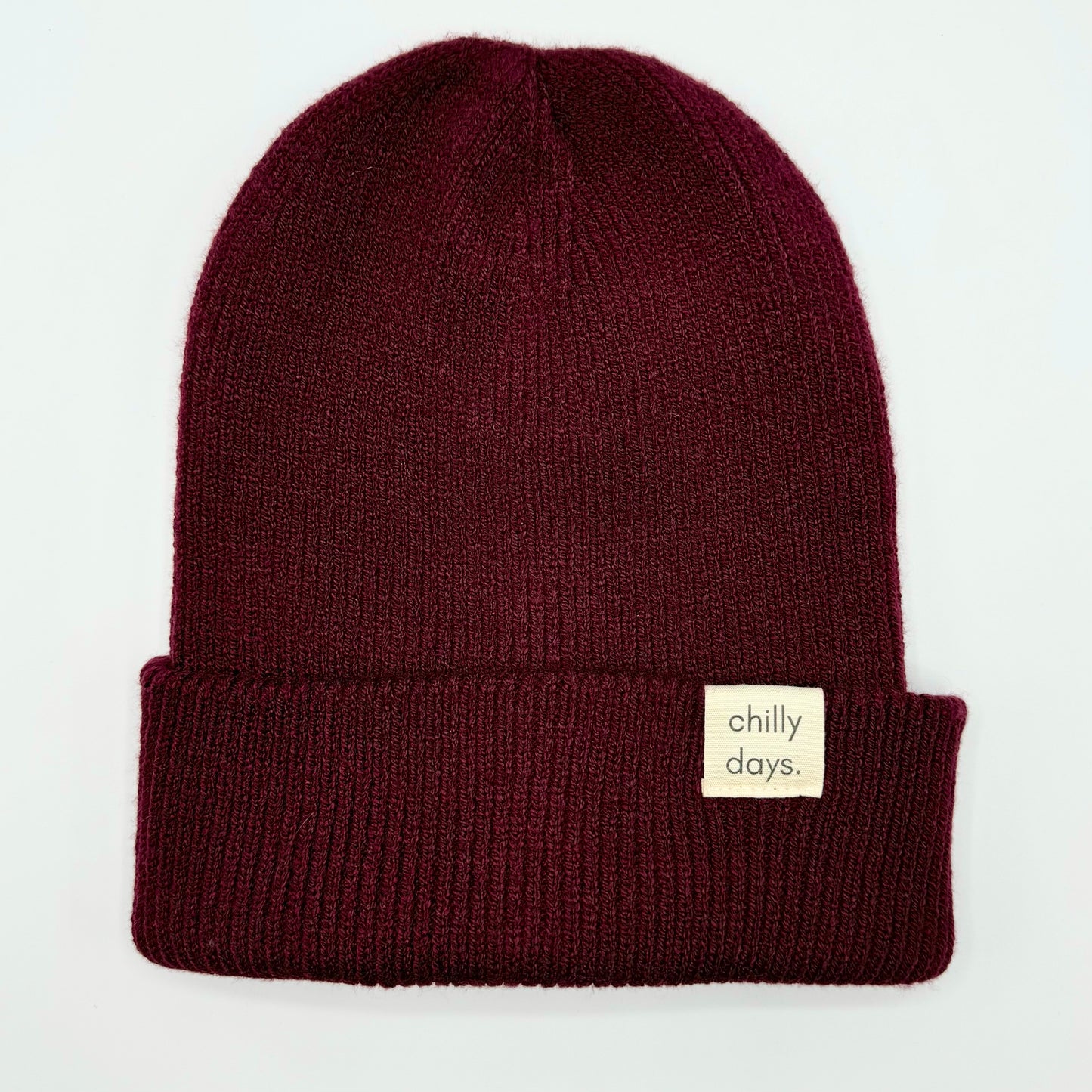 chilly days beanie hat for PANDAS foundation | burgundy