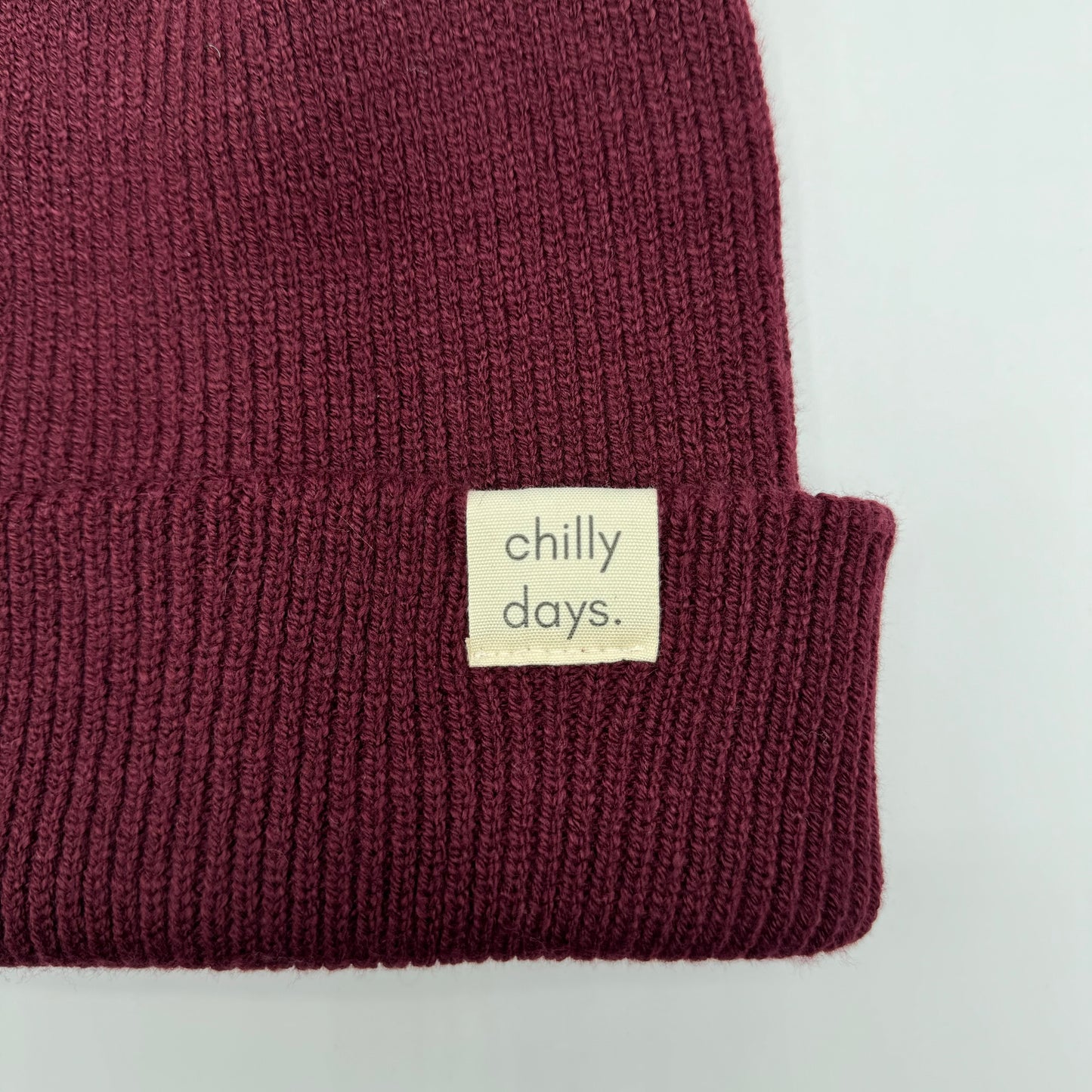 chilly days beanie hat for PANDAS foundation | burgundy