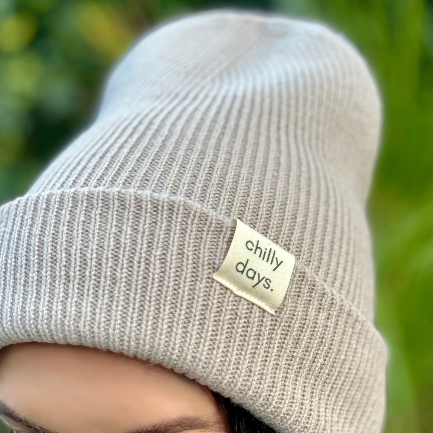 chilly days beanie hat for PANDAS foundation | vanilla