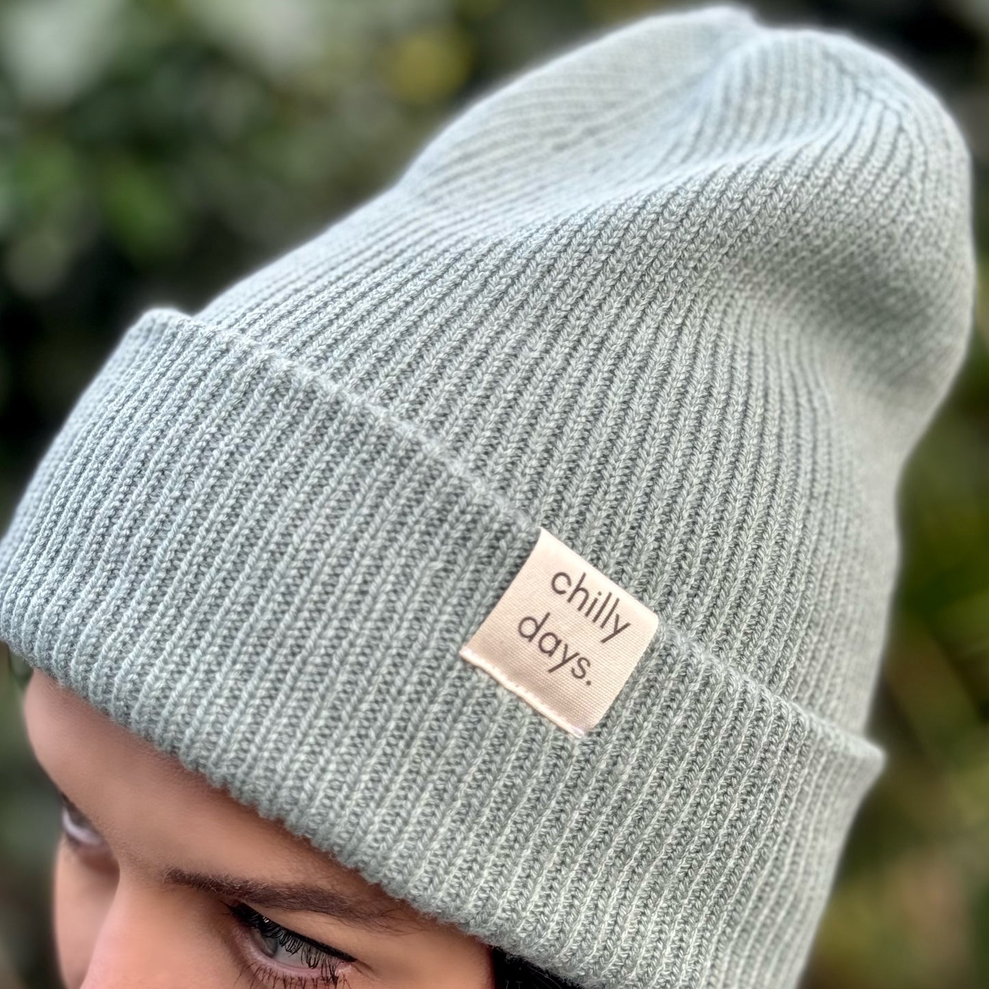 chilly days beanie hat for PANDAS foundation | olive