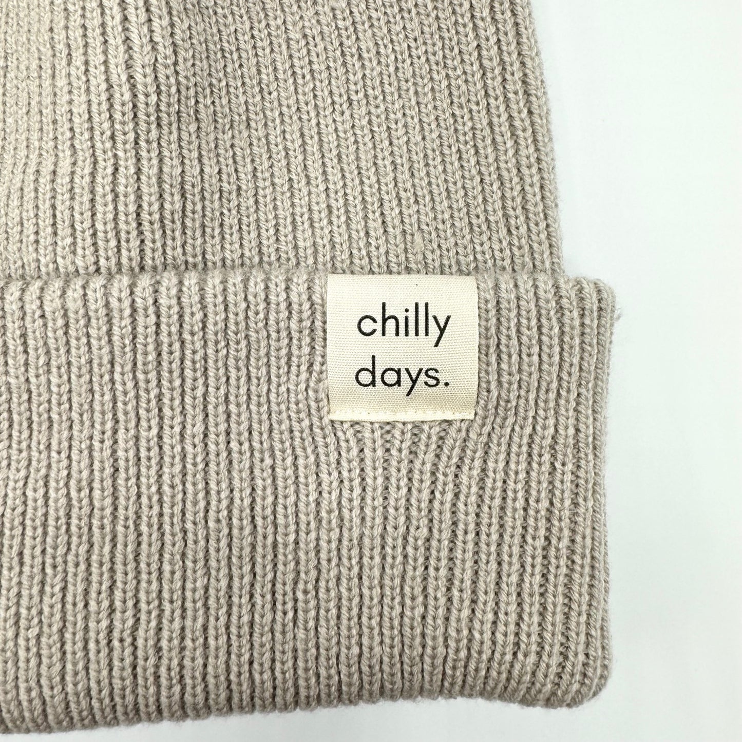 chilly days beanie hat for PANDAS foundation | vanilla